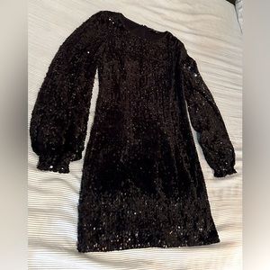 Fashion Nova black sequin dress mini dress size small